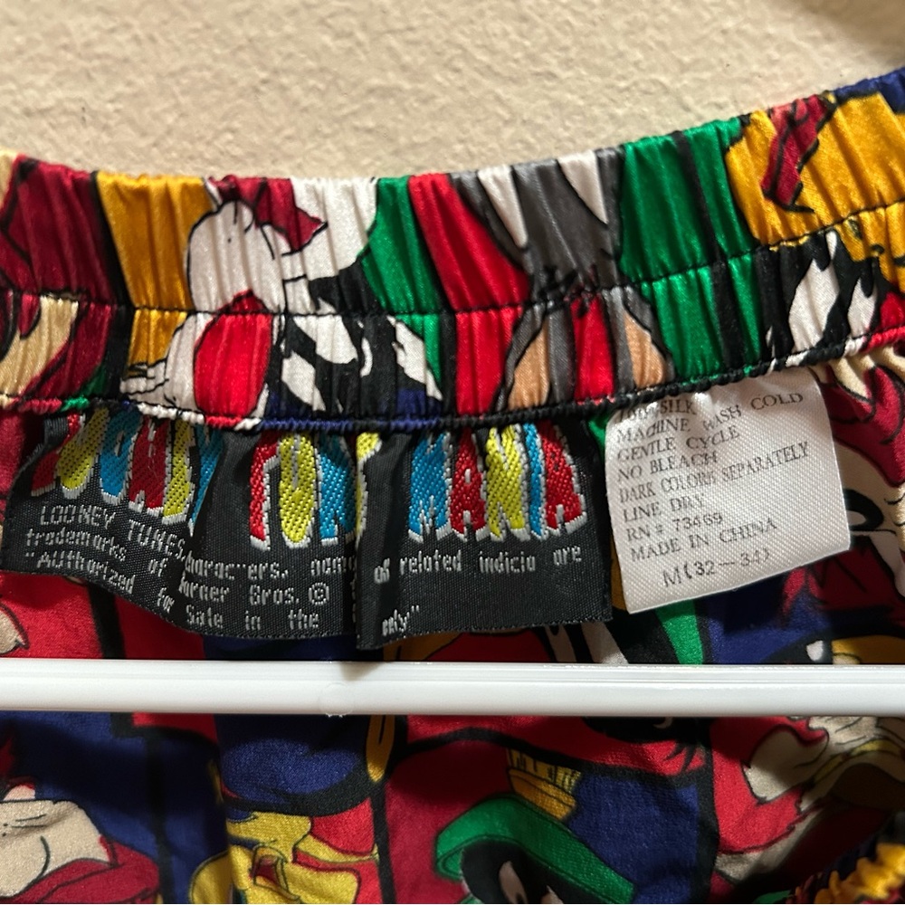 Vintage Looney Tunes Mania Mens Silk Boxers - Picture 2 of 3
